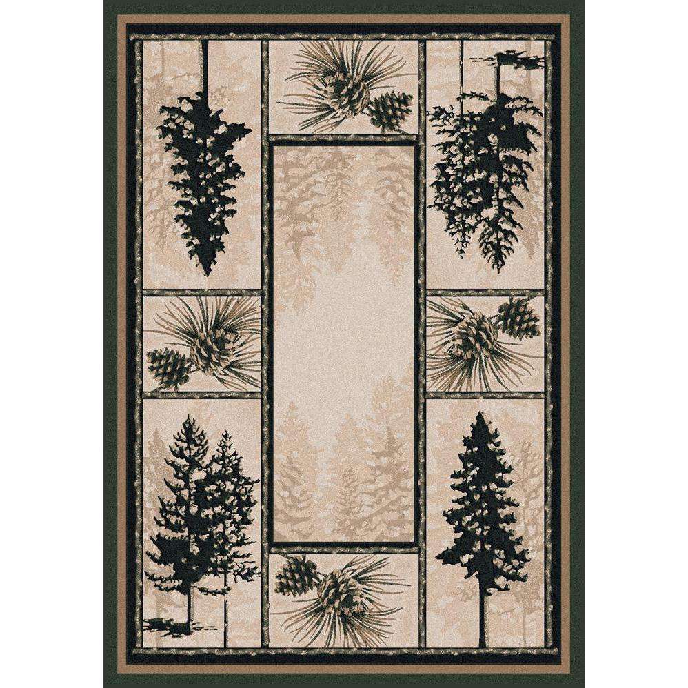 Stoic Forest - Forest-CabinRugs Southwestern Rugs Wildlife Rugs Lodge Rugs Aztec RugsSouthwest Rugs