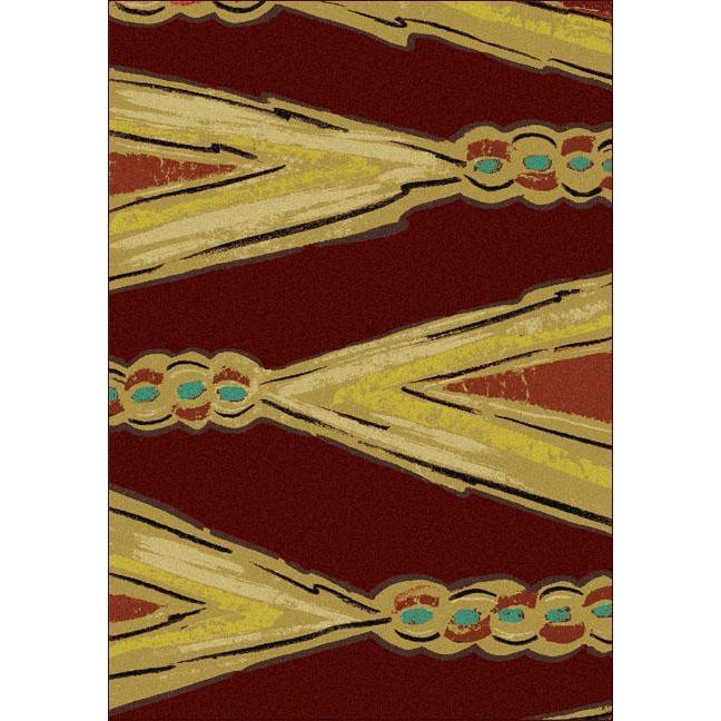 Traditional Weave - Red-CabinRugs Southwestern Rugs Wildlife Rugs Lodge Rugs Aztec RugsSouthwest Rugs