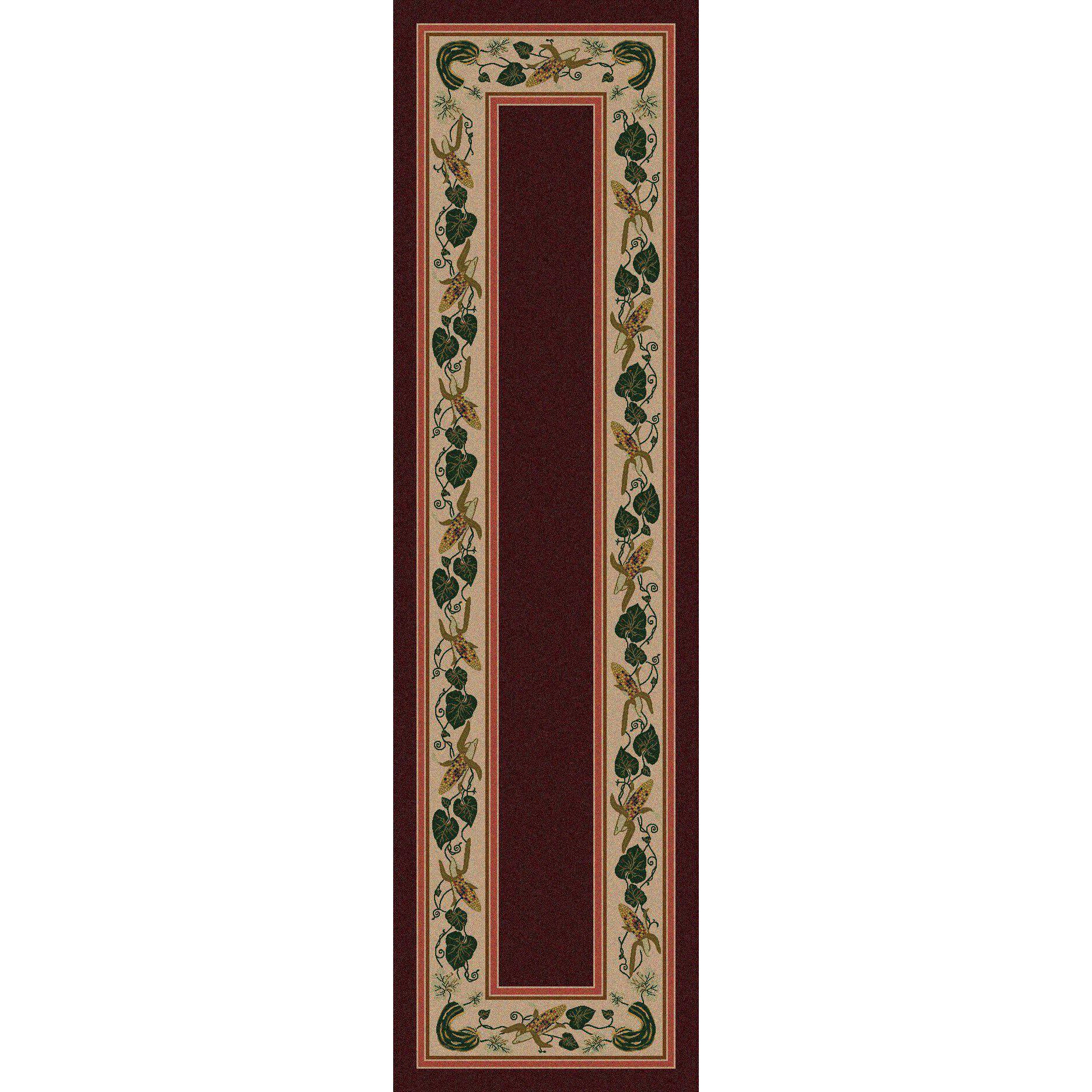 Tres Hermanas - Garnet-CabinRugs Southwestern Rugs Wildlife Rugs Lodge Rugs Aztec RugsSouthwest Rugs