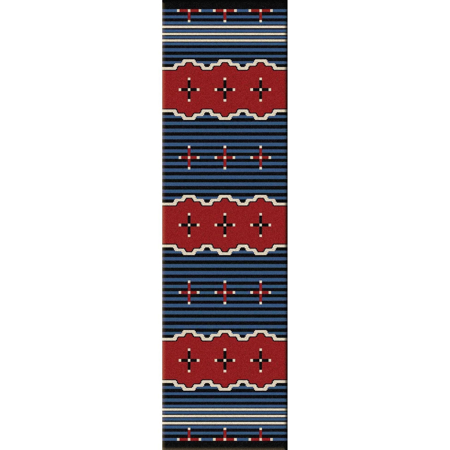 Tribe Leader - Blue-CabinRugs Southwestern Rugs Wildlife Rugs Lodge Rugs Aztec RugsSouthwest Rugs