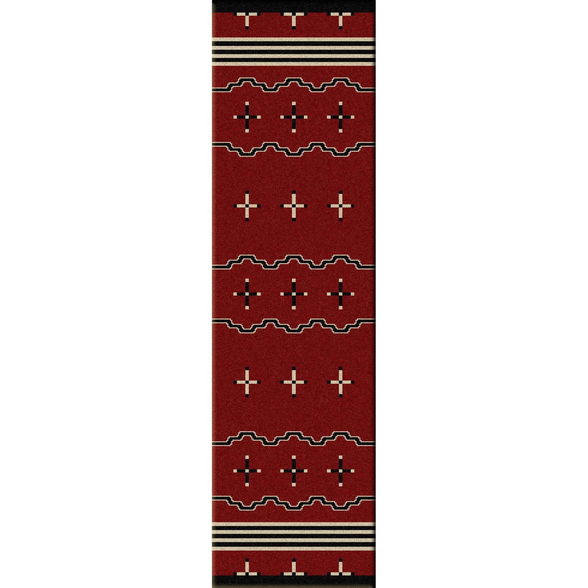 Tribe Leader - Red-CabinRugs Southwestern Rugs Wildlife Rugs Lodge Rugs Aztec RugsSouthwest Rugs