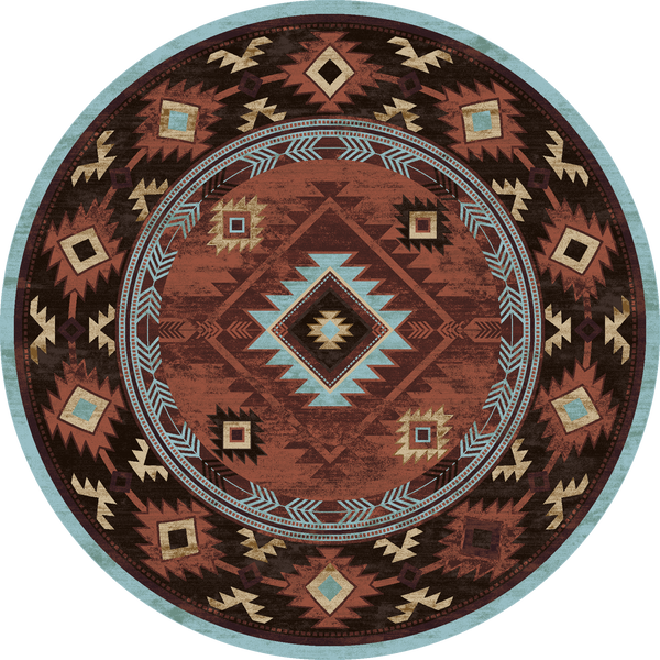 Whisky On The River - Rust-CabinRugs Southwestern Rugs Wildlife Rugs Lodge Rugs Aztec RugsSouthwest Rugs